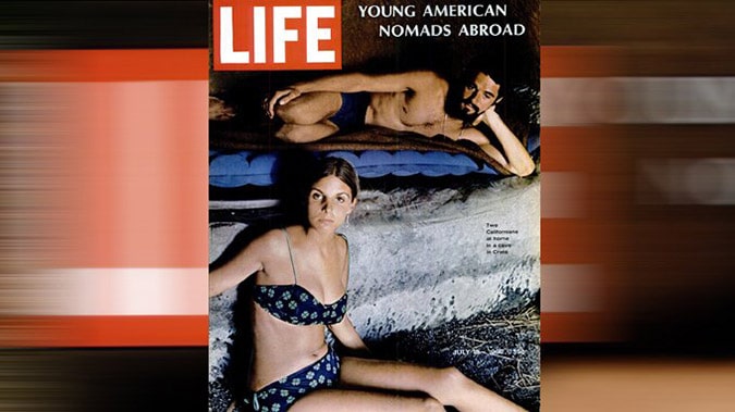 Life magazine cover about hippies in Matala